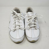 Nike Dance Athletic Shoes White Leather Sneakers Womens 8 2009 366191-103 Silver