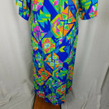 Vintage Mr. B Caftan Dress Kimono Ethnic Festival Maxi Boho 70s Womens M Bold