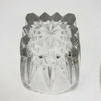 Gorham Lead Crystal Cut Glass Square Lidded Heavyweight Biscuit Cookie Jar Clear