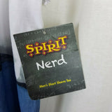 Spirit Halloween Adult Mens Short Sleeve Faux Nerd Tee T-Shirt L Photorealistic