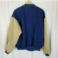 Operation II Montecristo Denim Canvas Bomber Jacket Mens L Vintage LA Loving