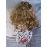 1993 Ashley 18" Articulated Soft Body Doll Syndee Crafts Floral Dress Underwear