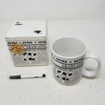 Vintage Russ Extra Graduates Coffee Mug Ceramic Cup Handle Korea Graduation Pen