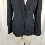 Vintage Votre Nom Exposed Stitching Stripe Factory Sample Jacket Blazer Womens 6
