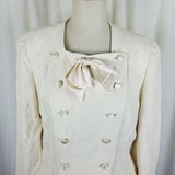 Vintage Rickie Freeman TJ Suits Blazer Double Breasted Tuxedo Jacket Womens 12