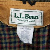 LL Bean Plaid Flannel Lined Insulated Winter Field Jacket Barn Coat Mens XL Tan