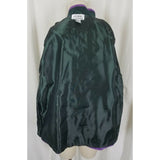 Vintage Linea Louis Dell'Olio Green Suede Leather Floral Vines Jacket Womens M