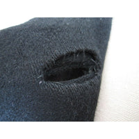 Juilliard Fabric Mid Century Mod Fur Collar Wool Coat Cloak Womens S M USA Black