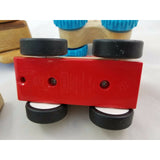 Ikea The Toy Makers Bangor ME Lot of 4 Wood Cars Wooden Toys Colorful Handmade