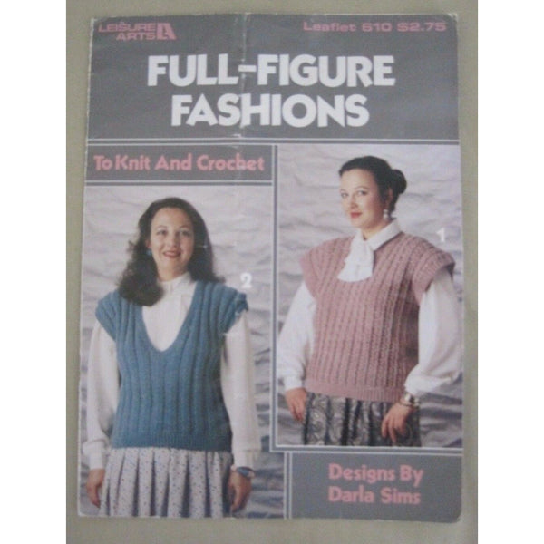 Minerva Full Figure Fashions Plus Knitting & Crochet Manual Patterns Leaflet 610