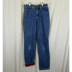 LL Bean Double L Relaxed Fit Fleece Lined Denim Blue Jeans Womens 10T Insulated