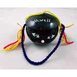 Vintage 1950s Painted Coconut Shell Girls Head Purse Tiki Kitsch Hawaii Souvenir