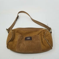 Ugg Australia Sheepskin Shearling Fur Lined Purse Large Hobo Shoulder Bag Tan