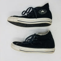 Converse Leather Shearling All Star Chuck Taylor Hi Tops Sneakers Shoes Womens 8