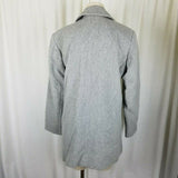 LL Bean Wool Cashmere Double Breasted Peacoat Jacket Short Coat Womens 8 Gray