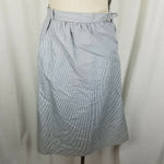 Peabody House PBD Blue Railroad Stripes Pinstriped Aline Skirt Womens 7 Career