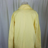 LRL Lauren Ralph Lauren Light Yellow Placket Front Trench Coat Women's size Large