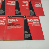Vintage Lot Of 7 MONARCH NOTES 1960s 1970s SHAKESPEARE Dickens Tolkien Twain