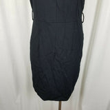 Tyler Boe Viscose Sheath Cap Sleeves Little Black Dress Womens M Stretch Fitted