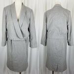 Kwon Suk Im Soft Cashmere Skirt Suit 2 Piece Outfit Set Blazer Jacket Womens S