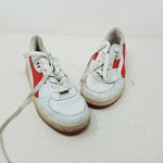 Diadora Mi Basket Low Leather White & Red Athletic Shoes Sneakers Mens 5 Italian