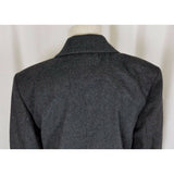 Lord & Taylor Petites Wool Cashmere Gray Double Breasted Blazer Jacket Womens PM