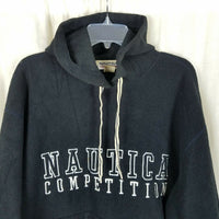 Vintage Nautica Competition Nautech Fleece Hoodie Sweatshirt Mens M 80s 90s USA