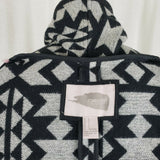 Forever21 Southwestern Woven Wool Kimono Jacket Open Front Swing Womens L Aztec