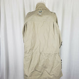 Travelsmith Khaki Cargo Jacket Canvas Safari Field Womens L Conversion Anorak