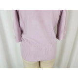 Vintage Short Sleeve Mock Turtleneck Knit Sweater Womens L Twinset Look Shell