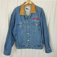 New England Patriots NFL Blue Jean Denim Trucker Jacket Mens XL Leather Proelite