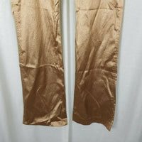 Yoana Baraschi Venetian Gold Metallic Sheen Brocade Pants Womens 8 USA Bronze