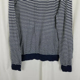 JCrew Harbor Cotton Merino Wool Sailor Striped Crewneck Pullover Sweater Mens XL