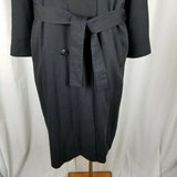 Forecaster Cape Top Wool Flannel Lined Belted Tie Spy Trench Coat Womens 6P USA
