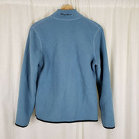 Vintage Eddie Bauer Fleece 1/4 Zip Up Sweater Jacket Womens S Pullover Blue