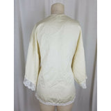 Vintage Victoria's Secret Lace Satin Bed jacket Sash Short Robe Womens S USA 70s