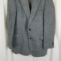 Vintage Joe Namath Herringbone Wool Tweed Blazer Sport Coat Jacket Mens 44L 80s