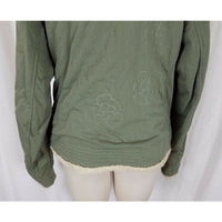 Mountain Hardwear Embroidered Floral Canvas Shearling Fleece Collar Womens sz M