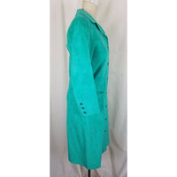 Samuel Roberts Peter Hatsi Androu Green Vegan Suede Brushed Dress Womens 10 USA
