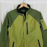 LL Bean Fleece Lined Softshell Windbreaker Jacket Mens M Full Zip Up Vented Arms