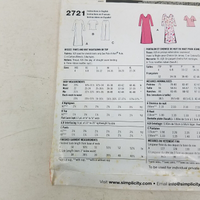 Simplicity So Easy Sewing Pattern 2721 Longewear Nightgown Uncut Womens XXS -XL
