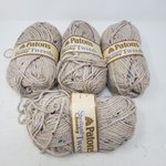 Patons Shetland Chunky - 5 Tweeds Yarn 3 ounce Skeins Biscuit Beige Wool Lot 4