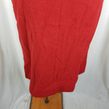 Vintage Handmade Red Winter Wool Short Skirt Womens S 50s 60s 70s Geek Chic