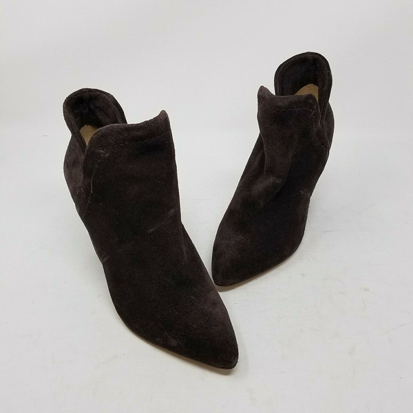 Splendid Ankle Boots Peter Pan Bootie Suede Brushed Leather Womens 5.5 High Heel