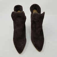 Splendid Ankle Boots Peter Pan Bootie Suede Brushed Leather Womens 5.5 High Heel