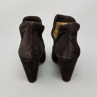 Splendid Ankle Boots Peter Pan Bootie Suede Brushed Leather Womens 5.5 High Heel