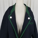 Geiger Austria Boiled Wool Shawl Collar Button Lapel Jacket Blazer Womens XL 80s