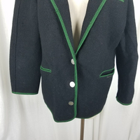 Geiger Austria Boiled Wool Shawl Collar Button Lapel Jacket Blazer Womens XL 80s
