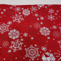 Vintage Maker's Holiday Jo-Ann Metallic Snowflake Fabric 7+ Yds Cotton Material