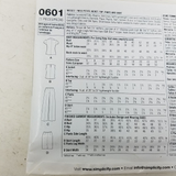 Simplicity Easy Chic Sewing Pattern 0601 Pants Skirt Uncut Womens 6 8 10 12 14